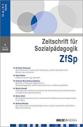 Zeitschrift für Sozialpädagogik 3/2023