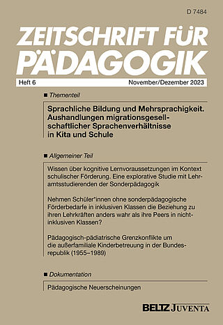 Zeitschrift für Pädagogik 6/2023