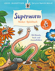 Superwurm. Sticker-Spielebuch