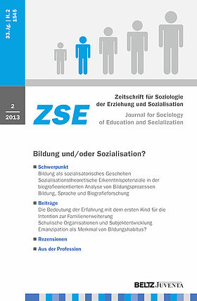 Zeitschrift für Soziologie der Erziehung und Sozialisation  2/2013