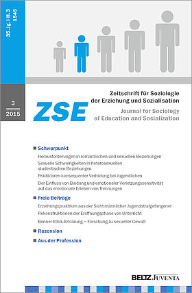 Zeitschrift für Soziologie der Erziehung und Sozialisation 3/2015